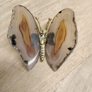 Vlind agaat met goud lichaampje