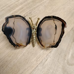 Vlinder zwart met ronde vleugels